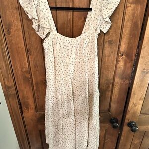 Karlie Floral Gauze Tiered Midi Dress